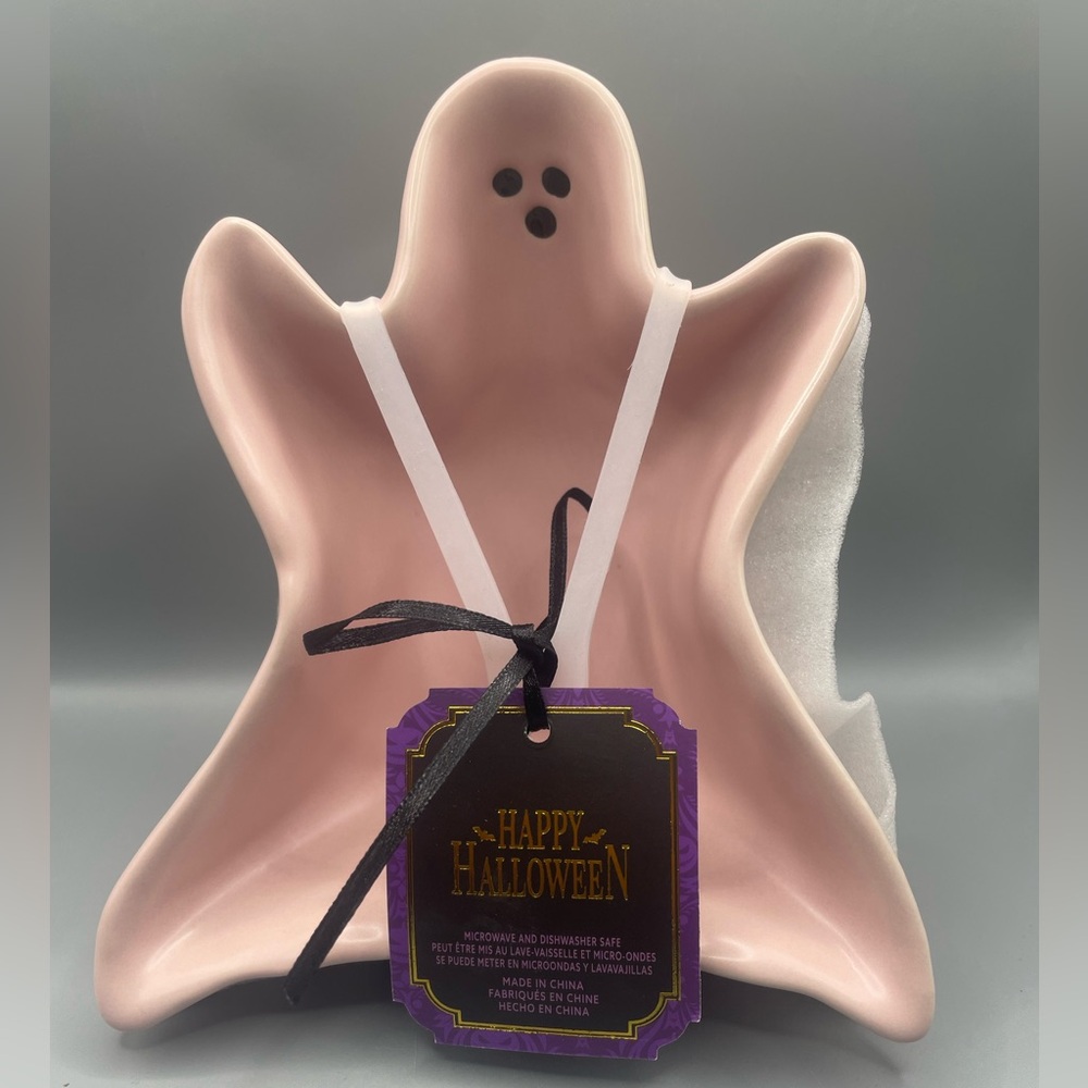 Global Design Concepts Happy Halloween Set Of 2 Pink Ghost Bowls